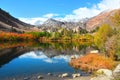 Fall colors near Sabrina lake Royalty Free Stock Photo