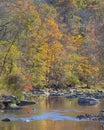 Fall Colors, Patapsco River, Rapids Trail, McKeldin Recreation Area, Patapsco Valley State Park, MD Royalty Free Stock Photo