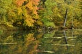 Fall Colors Reflected on a Lake Royalty Free Stock Photo