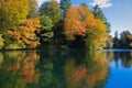 Fall colors reflection Royalty Free Stock Photo