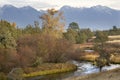 Fall Colors River Reflections Mountains Montana Royalty Free Stock Photo