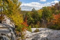 Fall Colors in the Shawangunk Mountains, Hiking Path Royalty Free Stock Photo
