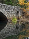 Fall colors and stone bridge in Yosemite Royalty Free Stock Photo
