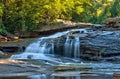 Fall Colors at Swallow Falls in Swallow Falls State Park, Maryland Royalty Free Stock Photo