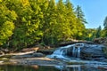 Fall Colors at Swallow Falls in Swallow Falls State Park, Maryland Royalty Free Stock Photo