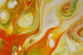 Fall colors swirl together to create this interesting abstract acrylic painting for backgrounds. Royalty Free Stock Photo