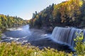 Fall colors at Tahquamenon Falls in Michigan Royalty Free Stock Photo