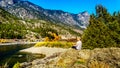 Fall colors by the Thompson River in BC Canada Royalty Free Stock Photo