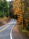 Fall Colors on a Mountain Road Royalty Free Stock Photo