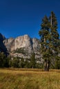 Yosemite National Park Bridalveil Water falls in the early autumn months Royalty Free Stock Photo