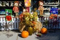 Fall display in front of a store ready to sale.