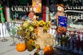 Fall display in front of a store ready to sale.