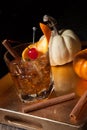 Fall Drinks - Old Fashioned Cocktail Royalty Free Stock Photo