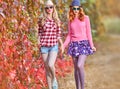 Fall Fashion. Girl Stylish Autumn Outfit. Outdoor