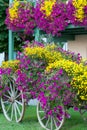 Fall Flower Wagon Display Royalty Free Stock Photo