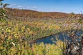 Fall foliage along the Bean and Bear Lakes trail along the Superior Hiking Trail in Minnesota Royalty Free Stock Photo