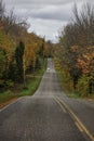 Fall foliage along Black river forest scenic byway in Michigan upper peninsula Royalty Free Stock Photo