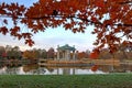 Fall foliage around the Forest Park bandstand in St. Louis, Missouri Royalty Free Stock Photo