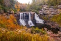 Fall foliage at Blackwater Falls, West Virginia. Royalty Free Stock Photo