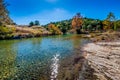 Fall Foliage at Crystal Clear Creek in the Hill Country of Texas