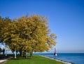 Fall Foliage on the Lakefront Royalty Free Stock Photo