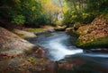 North Carolina Nature Waterfall Photography Autumn Mountain Stream Scenic Outdoors Landscape Royalty Free Stock Photo