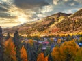 Sunset at San Juan Mountains above Telluride, Colorado Royalty Free Stock Photo