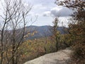 Fall Foliage View from Giant Ledge Mountain in September in Catskill Mountains. Royalty Free Stock Photo