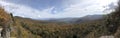 Fall Foliage View from Giant Ledge Mountain in September in Catskill Mountains. Royalty Free Stock Photo