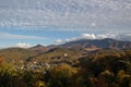 Fall forest and mountains Royalty Free Stock Photo