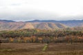 Fall forest and mountains Royalty Free Stock Photo
