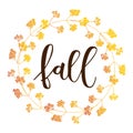 Fall hand written inscription Royalty Free Stock Photo