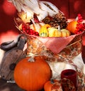 Fall Harvest Basket Royalty Free Stock Photo