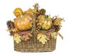 Fall Harvest Basket Isolated Royalty Free Stock Photo