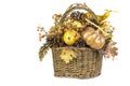 Fall Harvest Basket Isolated Royalty Free Stock Photo