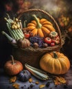 Fall harvest. Thanksgiving. Organic produce.