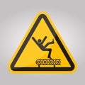 Fall Hazard From Conveyor Symbol Sign, Vector Illustration, Isolate On White Background Label .EPS10 Royalty Free Stock Photo