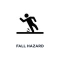 Fall hazard icon. Simple element illustration. Fall hazard conce