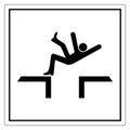 Fall Hazard Symbol Sign, Vector Illustration, Isolate On White Background Label .EPS10 Royalty Free Stock Photo