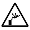 Fall Hazard Symbol Sign, Vector Illustration, Isolate On White Background Label. EPS10 Royalty Free Stock Photo