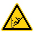 Fall hazard Symbol Sign, Vector Illustration, Isolate On White Background Label .EPS10 Royalty Free Stock Photo