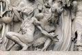 Fall into Hell - detail of the sculpture of the Last Judgment Royalty Free Stock Photo