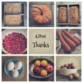 Give thanks Fall food collage for Thanksgiving.