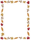 Fall Holidays Leafy Frame or Border Royalty Free Stock Photo