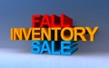 Fall inventory sale on blue Royalty Free Stock Photo