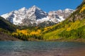 Fall Landscape at Maroon Bells Royalty Free Stock Photo