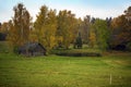 Fall landscape near Cesis town, Latvia Royalty Free Stock Photo