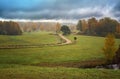 Fall landscape near Cesis town, Latvia Royalty Free Stock Photo