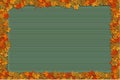 Fall leaf frame background Royalty Free Stock Photo
