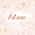 Fall leaf nature seamless pattern. Autumn leaves background. Sea Royalty Free Stock Photo